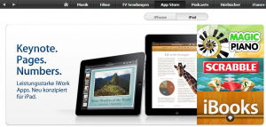 iTunes Store mit iPad Sektion